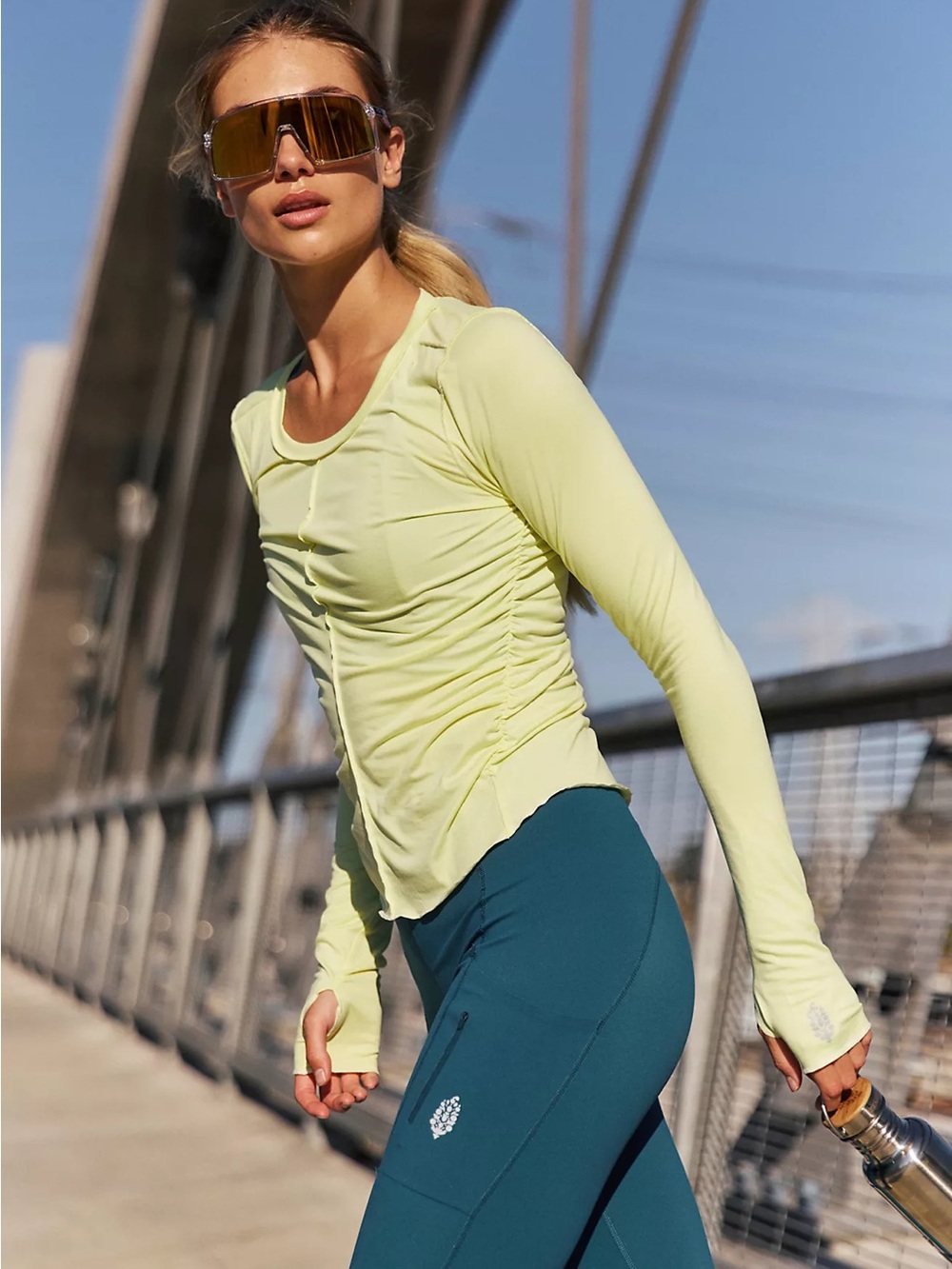 FP Movement Right On Run Long Sleeve Sour Citrus XS